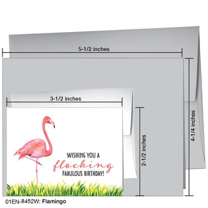 Flamingo, Greeting Card (8452W), Enclosure, printedcanvas.com