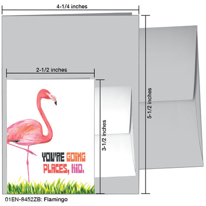 Flamingo, Greeting Card (8452ZB), Enclosure Card, printedcanvas.com