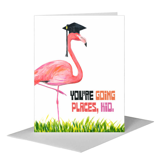 Flamingo, Greeting Card (#8452ZB) A2 Card Front, www.printedcanvas.com