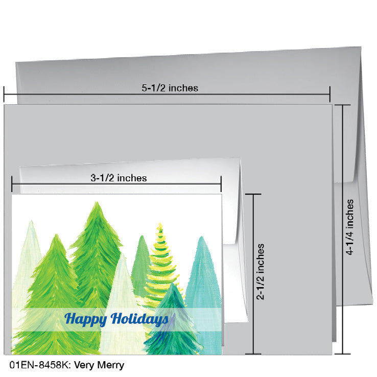 Very Merry, Greeting Card (#8458K), Enclosure Card, www.printedcanvas.com