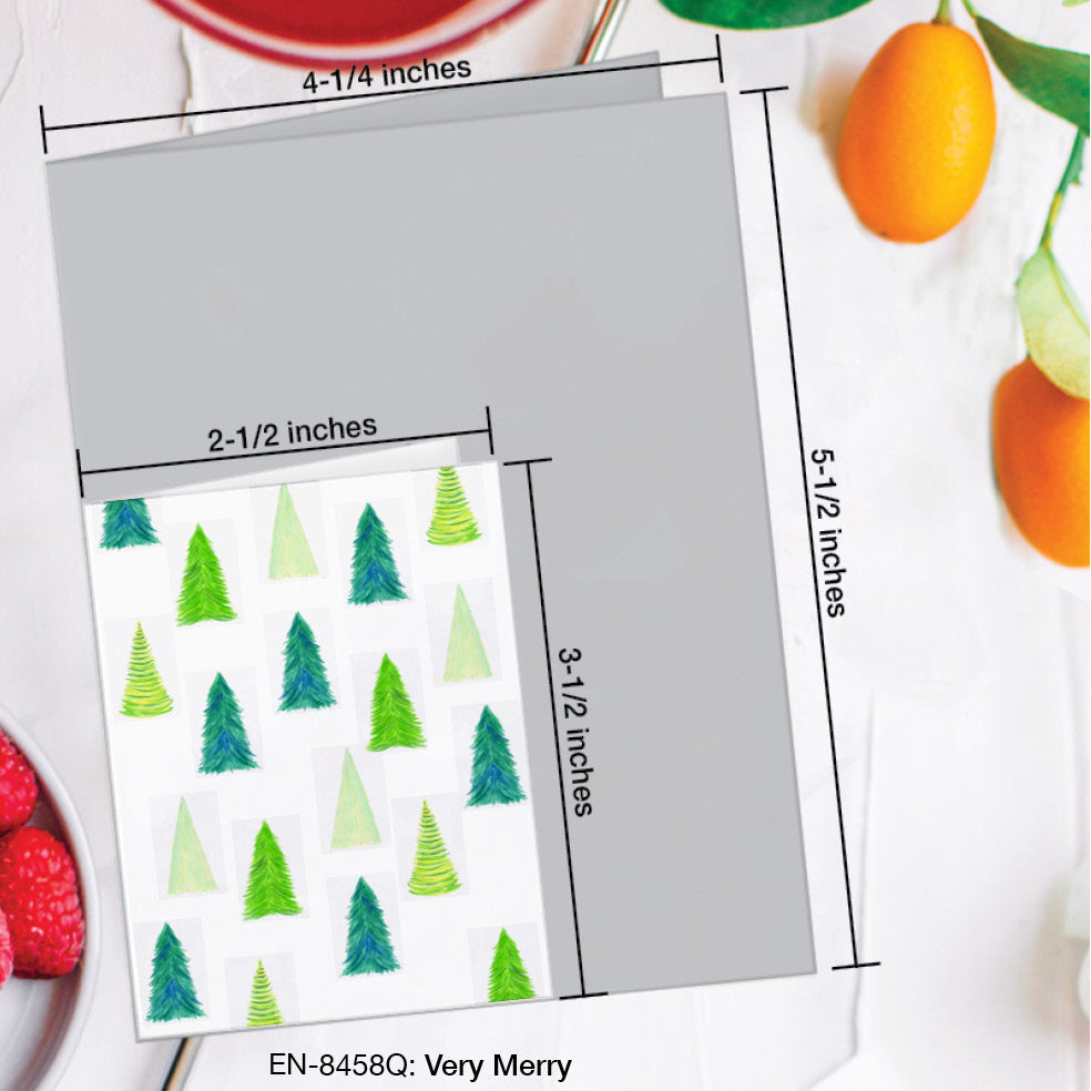 Very Merry, Greeting Card (#8458Q), Enclosure Card, www.printedcanvas.com