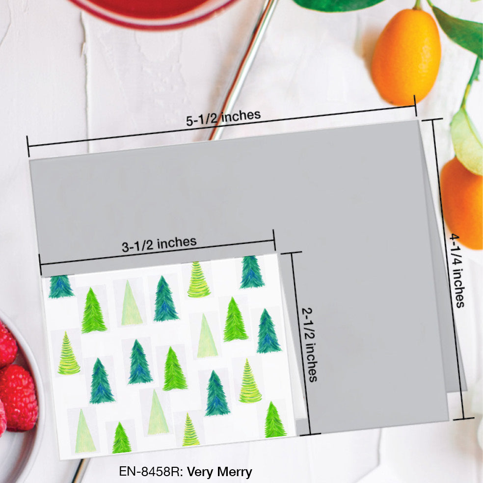 Very Merry, Greeting Card (#8458R), Enclosure Card, www.printedcanvas.com