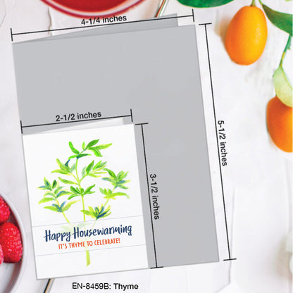 Thyme, Greeting Card (8459B), Enclosure, www.printedcanvas.com