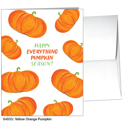 Yellow Orange Pumpkin, Greeting Card (8460G)