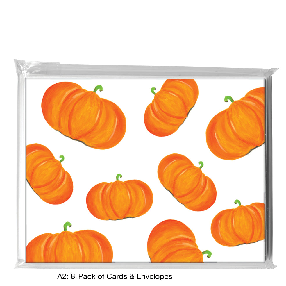 Yellow Orange Pumpkin, Greeting Card (8460H)