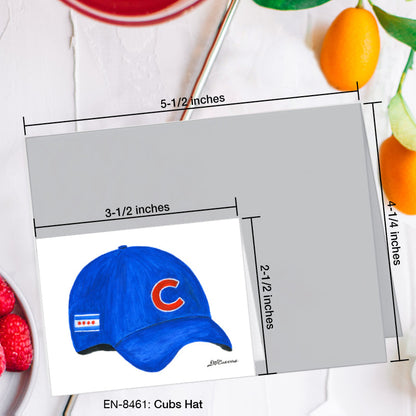 Cubs Hat, Greeting Card (8461H), Enclosure Card, www.printedcanvas.com