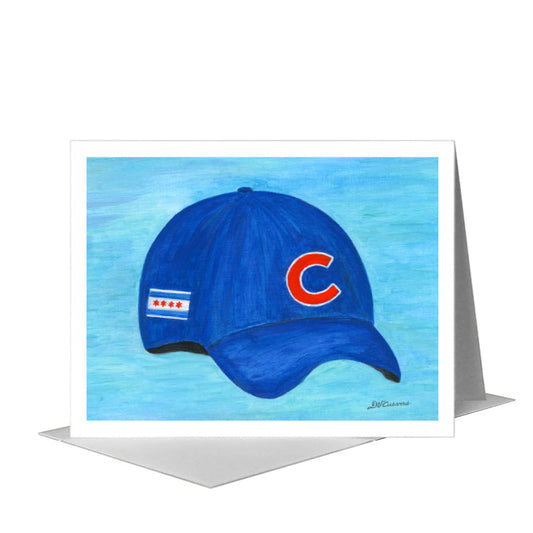 Cubs Hat, Greeting Card (#8461B) A2 Card Front, www.printedcanvas.com