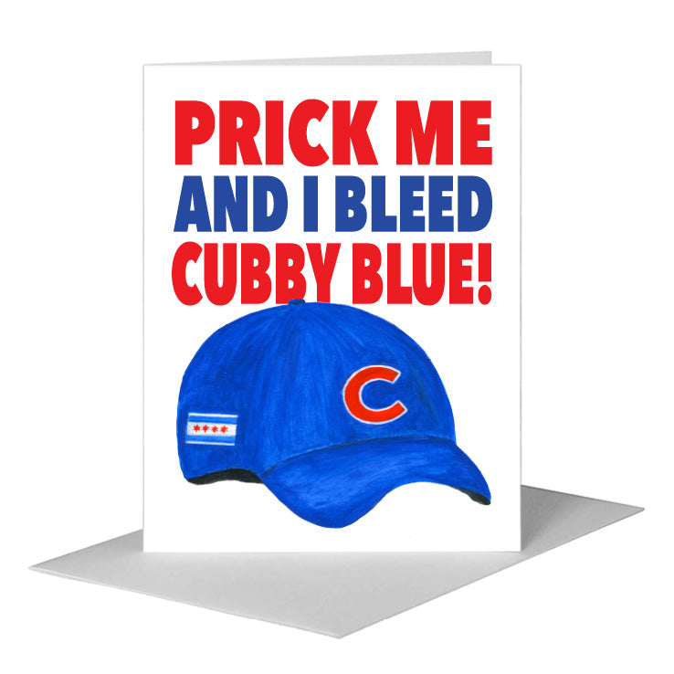 Cubs Hat, Greeting Card (#8461C) A2 Card Front, www.printedcanvas.com