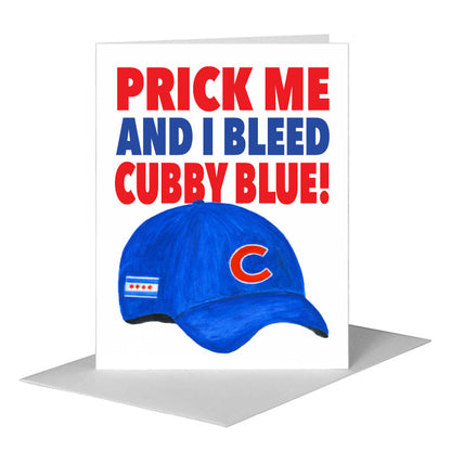 Cubs Hat, Greeting Card (#8461C) A2 Card Front, www.printedcanvas.com