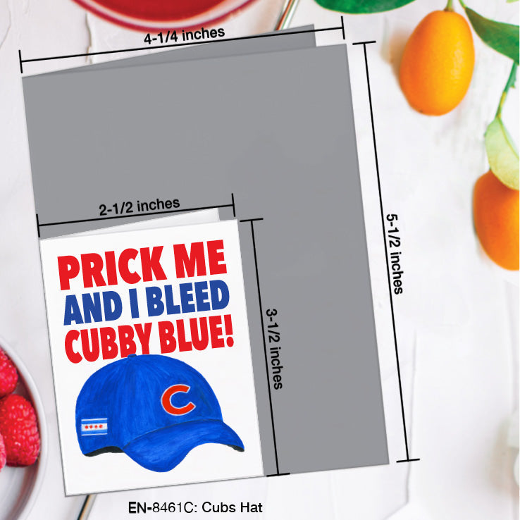 Cubs Hat, Greeting Card (8461C), Enclosure, www.printedcanvas.com