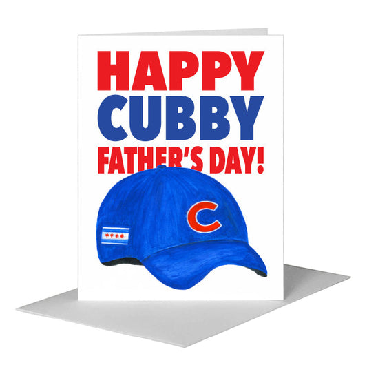 Cubs Hat, Greeting Card (#8461D) A2 Card Front, www.printedcanvas.com