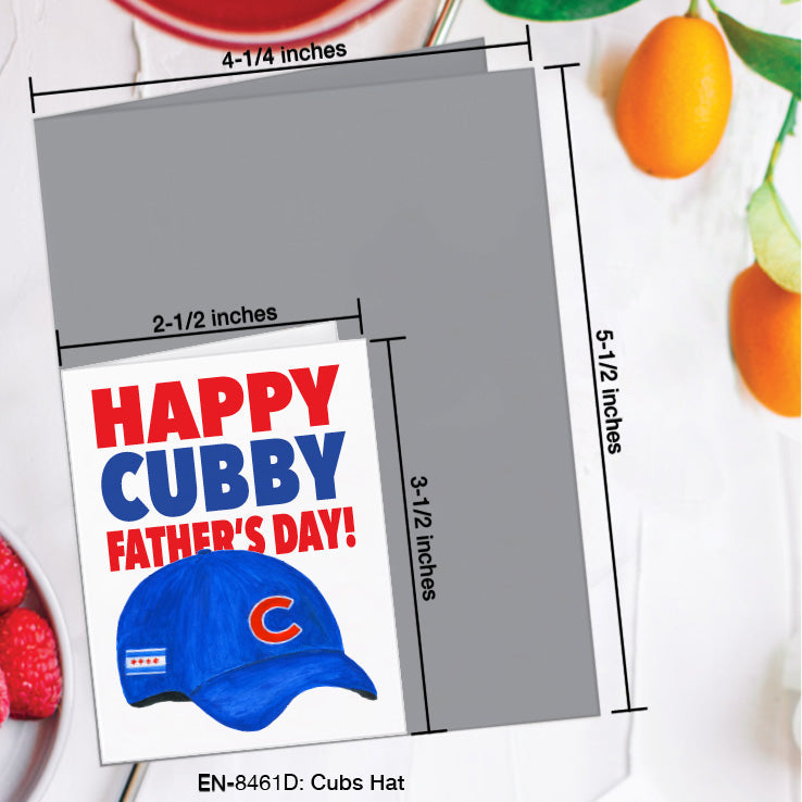 Cubs Hat, Greeting Card (8461D), Enclosure, www.printedcanvas.com