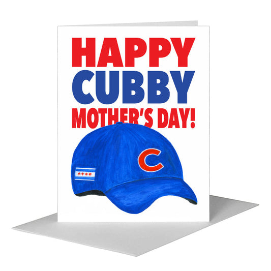 Cubs Hat, Greeting Card (#8461E) A2 Card Front, www.printedcanvas.com