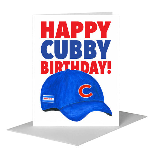 Cubs Hat, Greeting Card (#8461F) A2 Card Front, www.printedcanvas.com