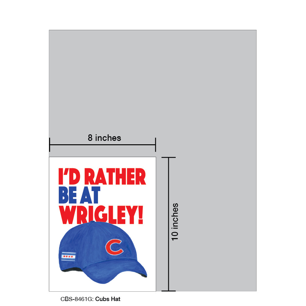 Cubs Hat, Card Board (8461G)