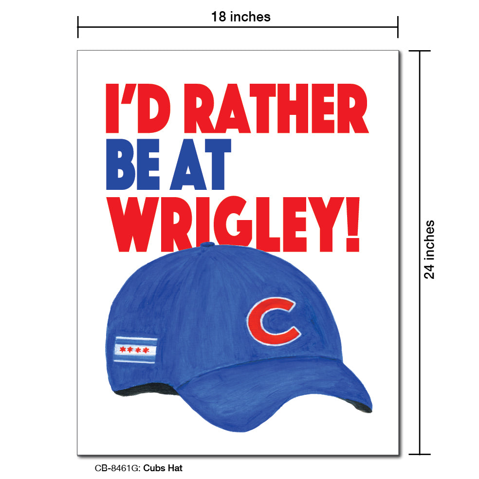 Cubs Hat, Card Board (8461G)