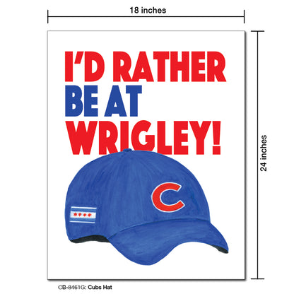 Cubs Hat, Card Board (8461G)