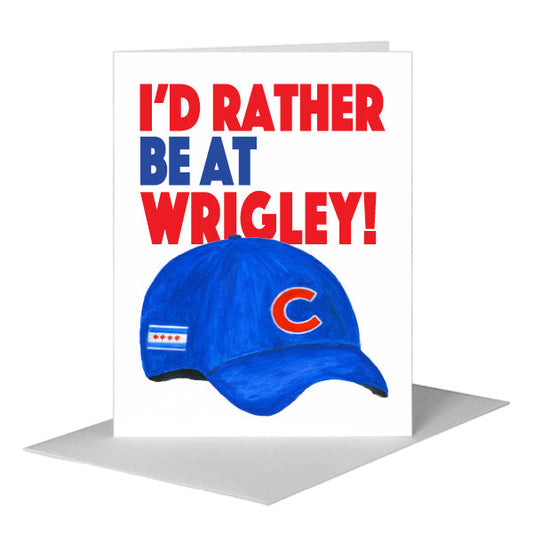 Cubs Hat, Greeting Card (#8461G) A2 Card Front, www.printedcanvas.com