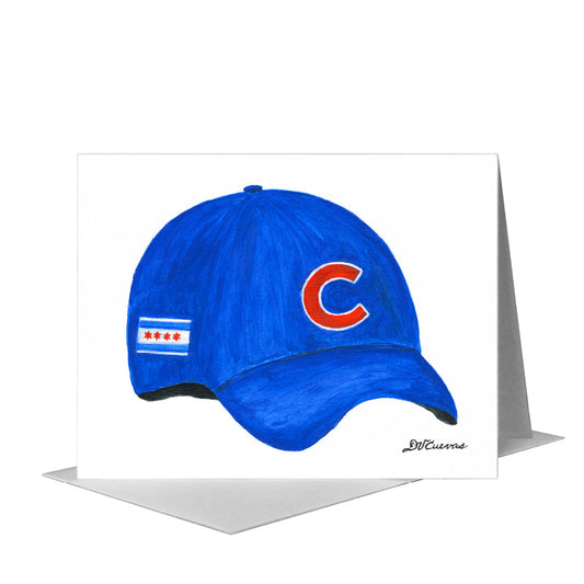 Cubs Hat, Greeting Card (#8461H) A2 Card Front, www.printedcanvas.com