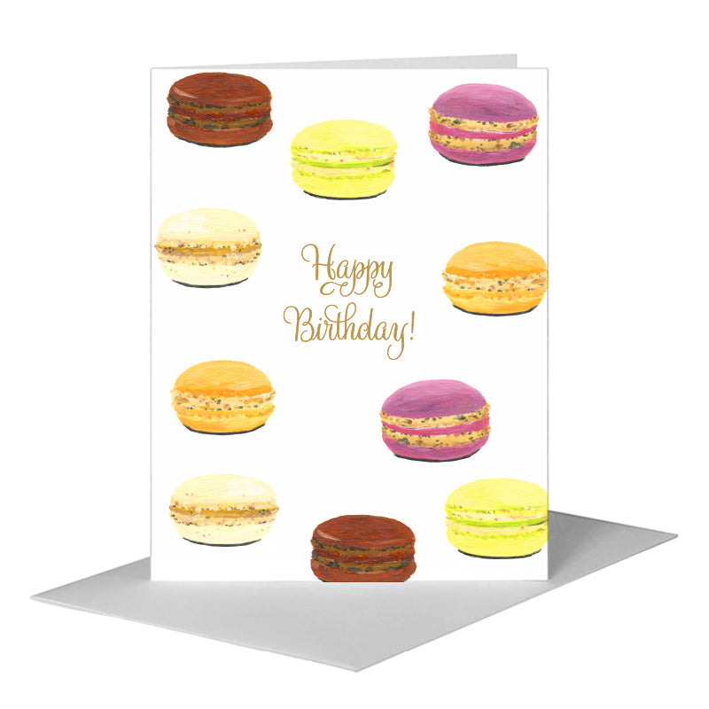 Macarons, Greeting Card (#8462BA) A2 Card Front, www.printedcanvas.com