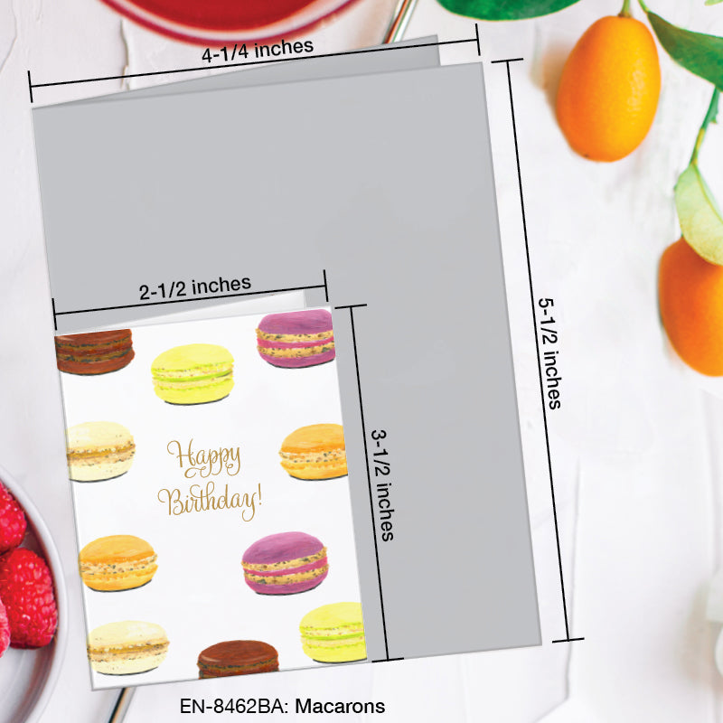 Macarons, Greeting Card (8462BA), Enclosure, www.printedcanvas.com