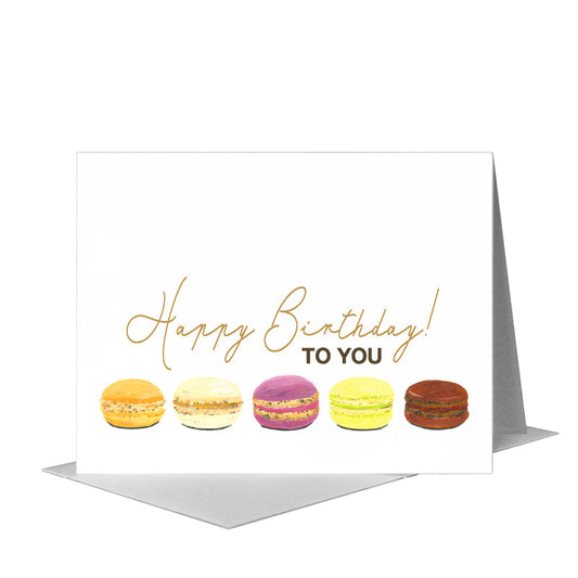 Macarons, Greeting Card (#8462C) A2 Card Front, www.printedcanvas.com
