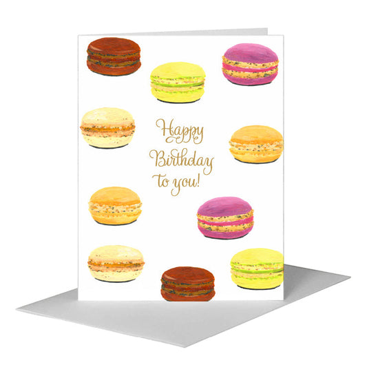 Macarons, Greeting Card (#8462CA) A2 Card Front, www.printedcanvas.com