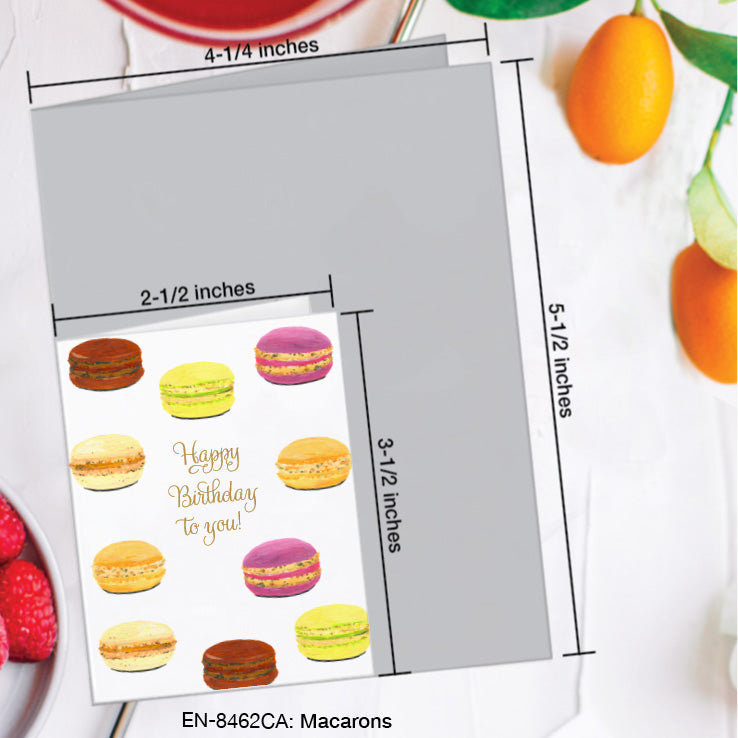 Macarons, Greeting Card (8462CA), Enclosure, www.printedcanvas.com