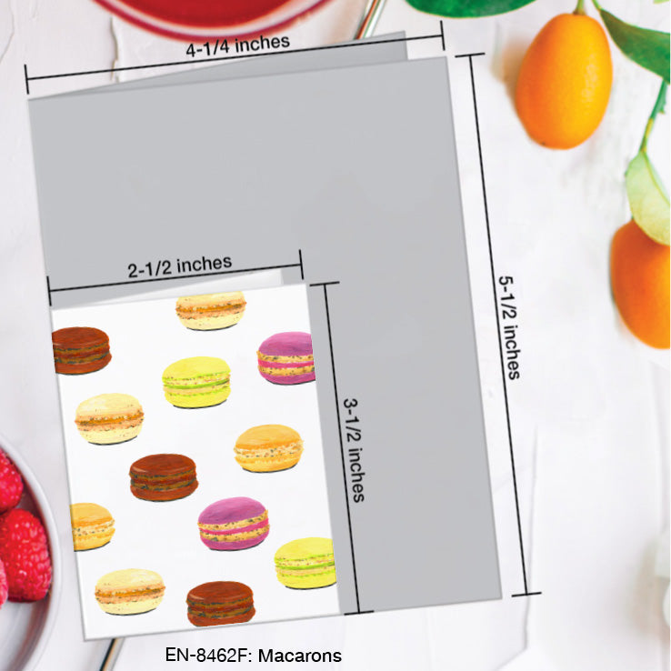 Macarons, Greeting Card (8462F), Enclosure Card, www.printedcanvas.com