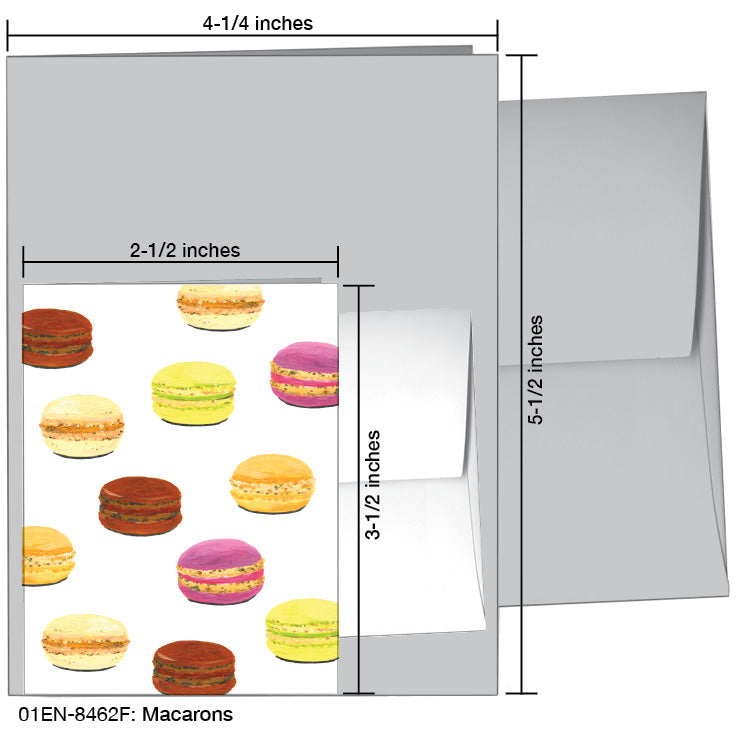 Macarons, Greeting Card (8462F), Enclosure Card, www.printedcanvas.com