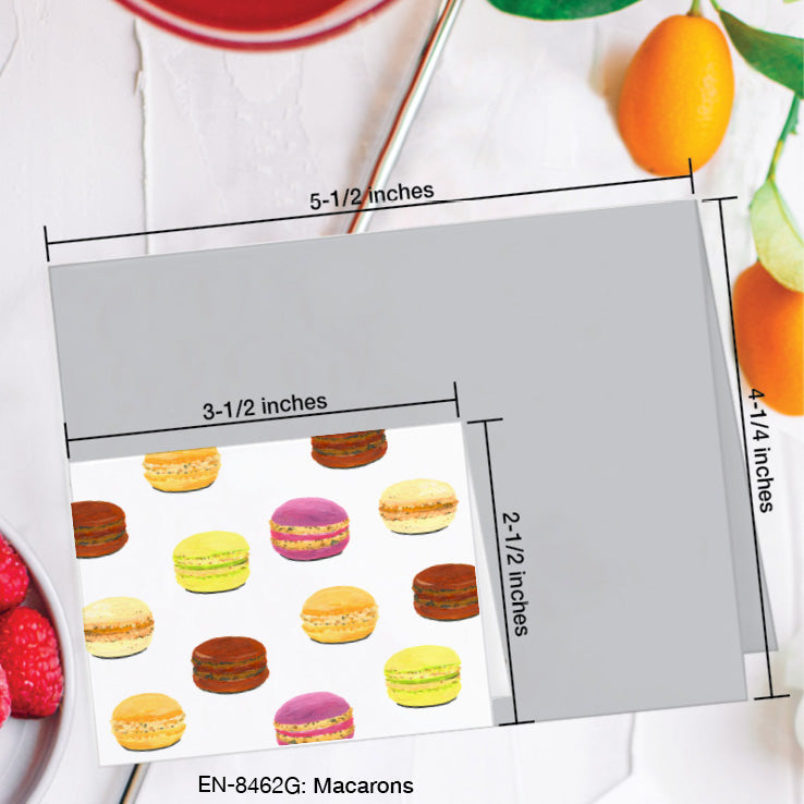 Macarons, Greeting Card (#8462G), Enclosure Card, www.printedcanvas.com