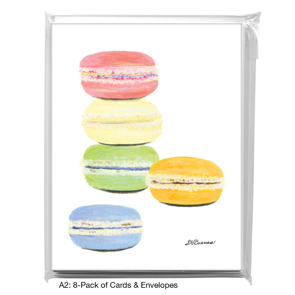 Stacked Macarons, Greeting Card (8464), A2 8-Pack, printedcanvas.com