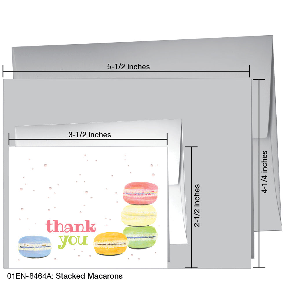 Stacked Macarons, Greeting Card (8464A), A2 8-Pack, printedcanvas.com