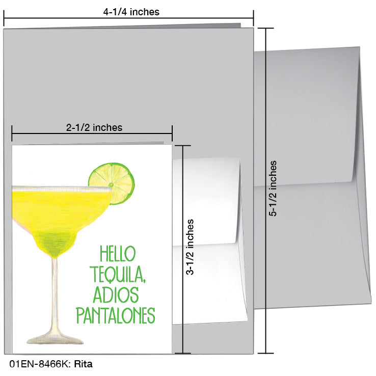 Rita, Greeting Card (#8466K), Enclosure Card, www.printedcanvas.com