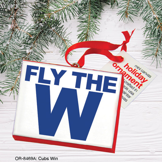 Cubs Win, Ornament (OR-8469A), Front, printedcanvas.com
