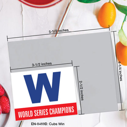 Cubs Win, Greeting Card (8469B), Enclosure, www.printedcanvas.com
