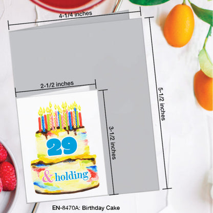 Birthday Cake, Greeting Card (#8470A)