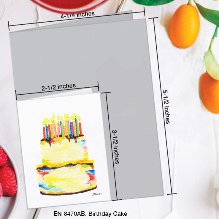 Birthday Cake, Greeting Card (#8470AB)