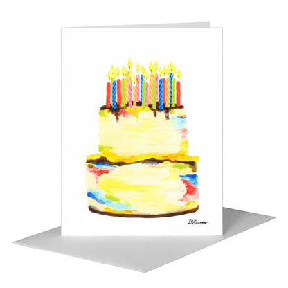 Birthday Cake, Greeting Card (#8470AB), A2 Card Front, www.printedcanvas.com