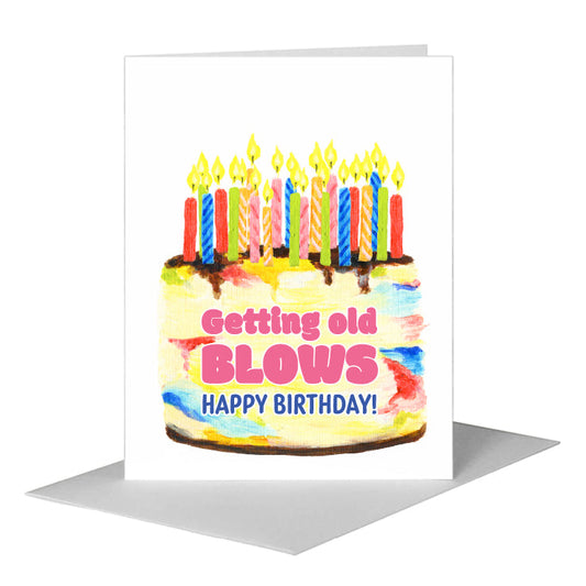 Birthday Cake, Greeting Card (#8470B) A2 Card Front, www.printedcanvas.com
