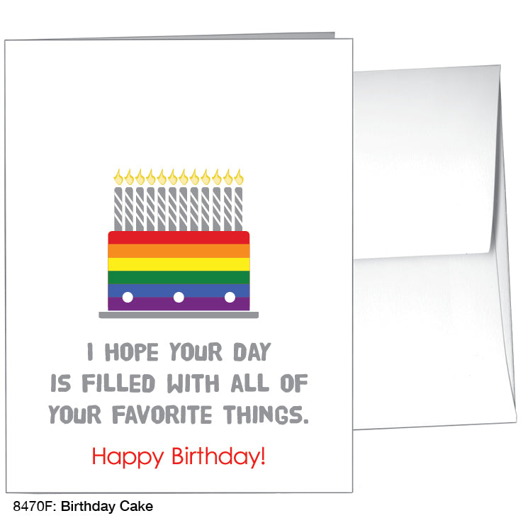 Birthday Cake, Greeting Card (#8470F)