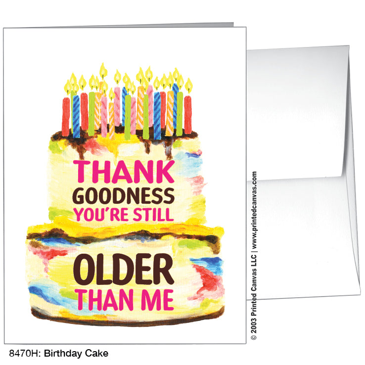 Birthday Cake, Greeting Card (#8470H), A2 Card Front, www.printedcanvas.com