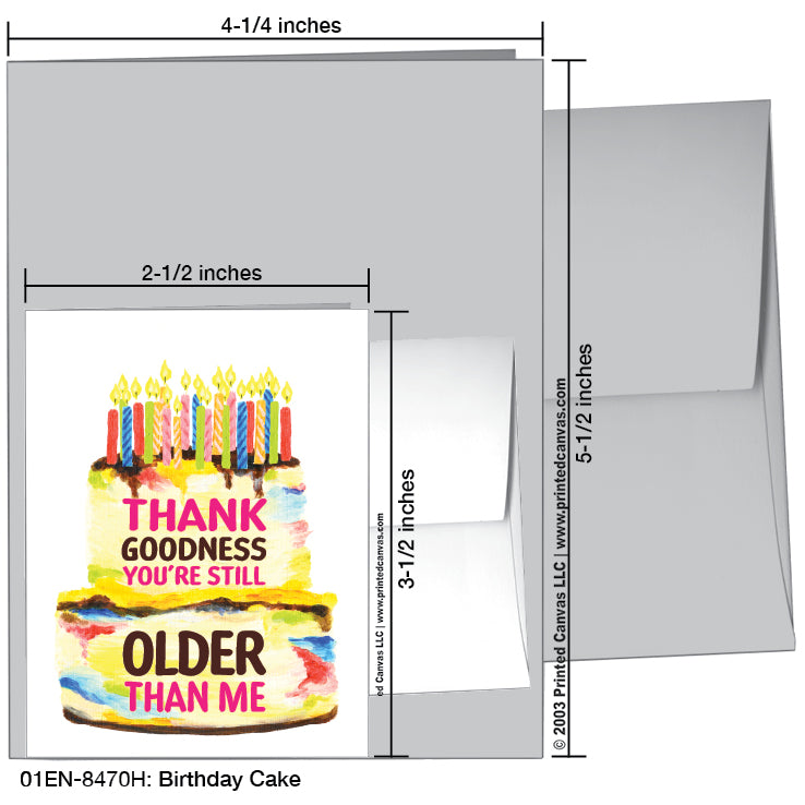 Birthday Cake, Greeting Card (#8470H)