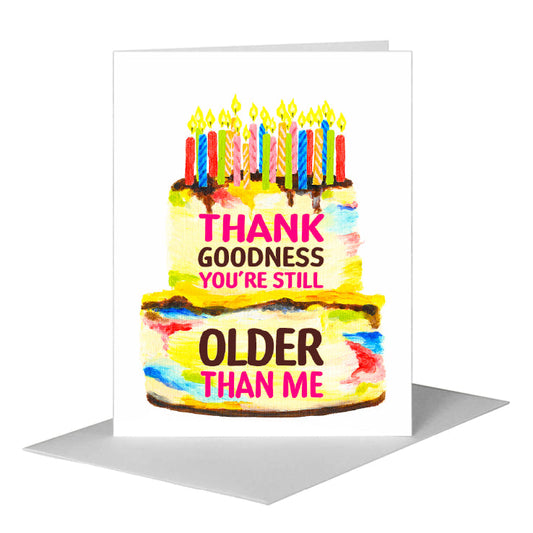 Birthday Cake, Greeting Card (#8470H) A2 Card Front, www.printedcanvas.com