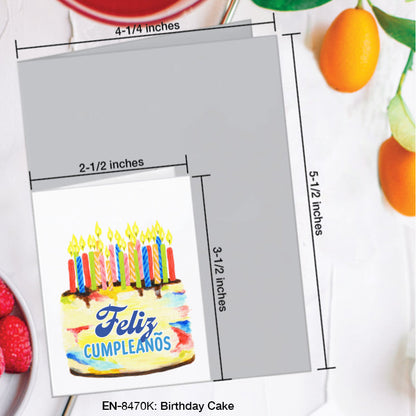 Birthday Cake, Greeting Card (#8470K)