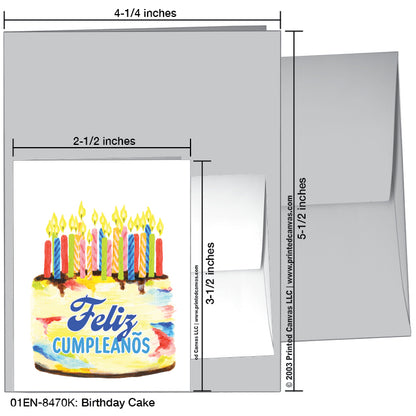 Birthday Cake, Greeting Card (#8470K)