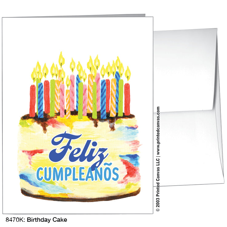 Birthday Cake, Greeting Card (#8470K), A2 Card Front, www.printedcanvas.com