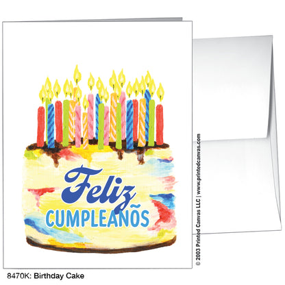 Birthday Cake, Greeting Card (#8470K), A2 Card Front, www.printedcanvas.com