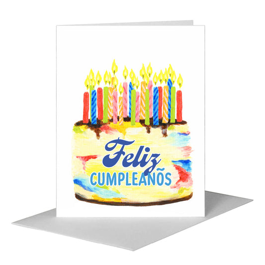 Birthday Cake, Greeting Card (#8470K) A2 Card Front, www.printedcanvas.com