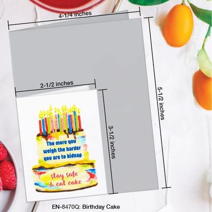 Birthday Cake, Greeting Card (#8470Q)